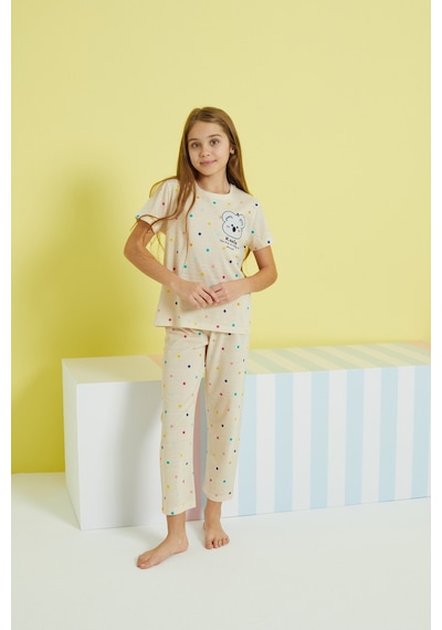 Siyah İnci Örme Pijama Takım 24107093 Çok Renkli