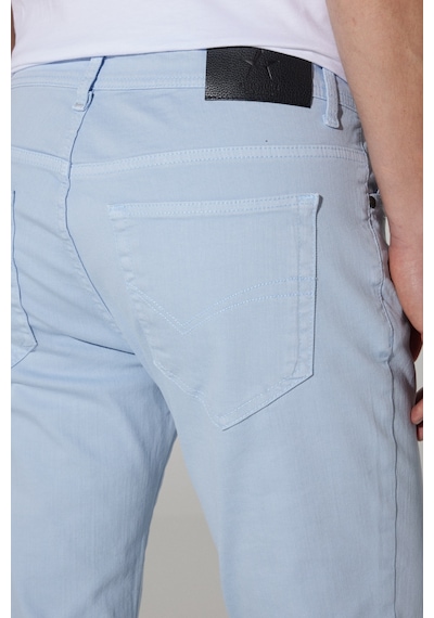 AC&Co / Altınyıldız Classics ERKEK MAVI 360 Derece Her Yöne Esneyen Slim Fit Dar Kesim Pamuklu Rahat Pantolon Mavi