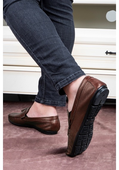 Noble Hakiki Deri Erkek Günlük Ayakkabı, Rok Loafer Ayakkabı