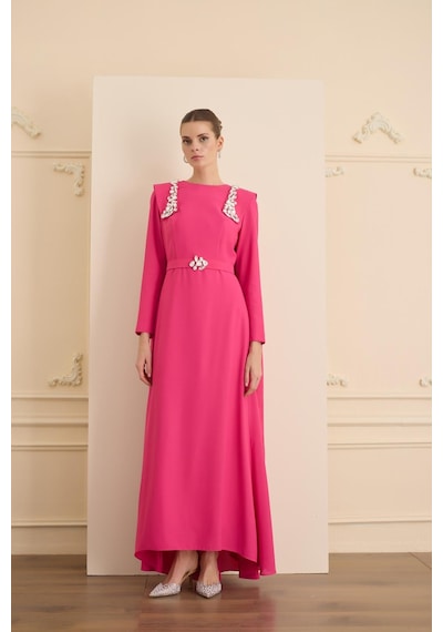 Senna Jewel Dress Fuşya Fuşya
