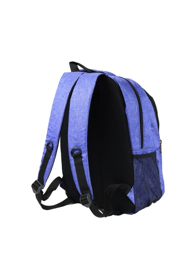 Escape Esc 307 Çizgili Polyester Kumaş Sırt Çantası Sax Saks Mavi