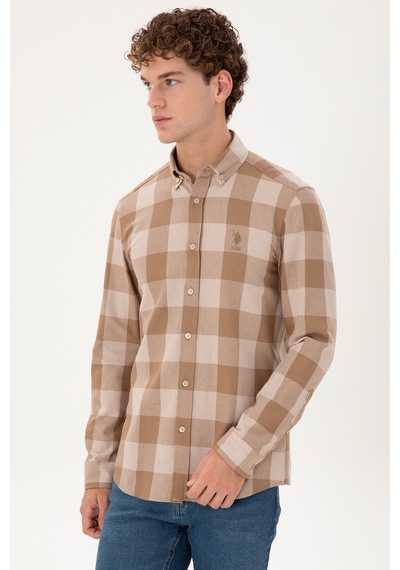 U.s. Polo Assn. Erkek Coconut Gömlek Desenli 50296085-vr153 Coconut Çok Renkli