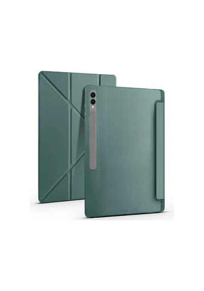 Galaxy Uyumlu Tab S9 Ultra Kılıf Zore Tri Folding Kalem Bölmeli Standlı Kılıf