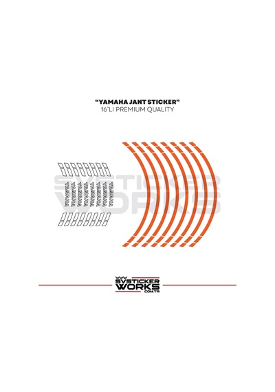 Yamaha Jant Sticker Seti Yüksek Kalite 16lı Jant Set Yamaha Uyumlu 52796966