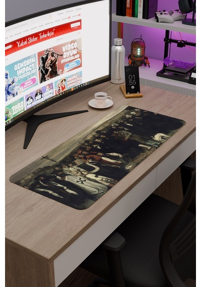 Ornans Ta Cenaze Tablo Courbet V4 70x30 Xl Gaming Kauçuk Kaymaz Taban Mouse Pad Fare Altlığı