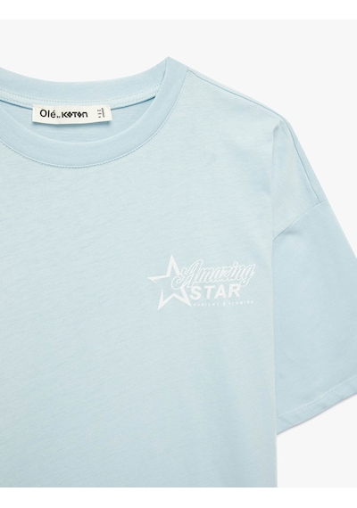 Koton 26yy59000114 Mavi Kadın T-shirt 6sal10080ık Mavi