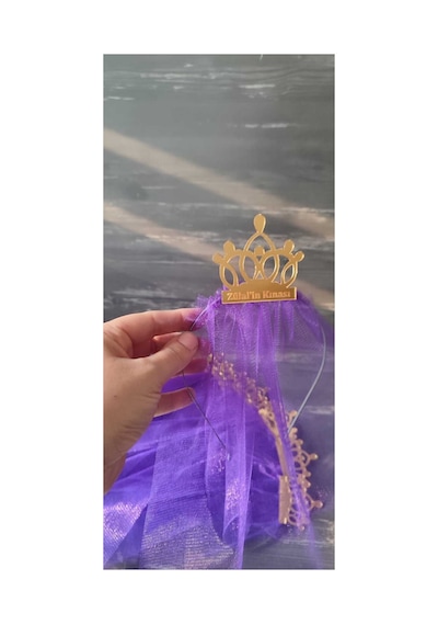 Pleksi Kına Tacı Mor 10 Adet