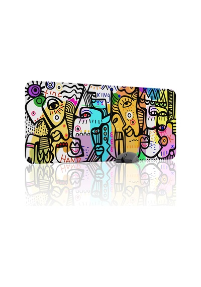 İllüstrasyon Kaymaz Dikişli Kauçuk Oyuncu Mousepad V3 - 90x40 Xxl Gaming Mouse Pad Fare Altlığı