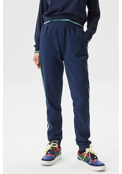 Lacoste Women's Joggers Slim Fit Renk Bloklu Organik Pamuk Kadın Eşofman Altı Lacivert