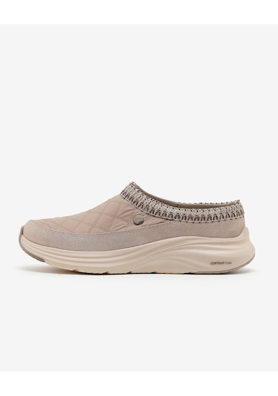 Skechers Contour Foam Boot - Cozy Fıt Cascade Kadın Bej Arkası Açık Spor Ayakkabı 168160 Tpe