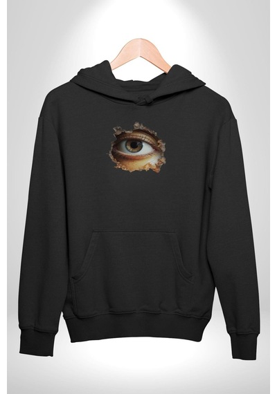 Duvardan Biri Bizi Gözetliyor Kadın Erkek Siyah Kapüşonlu Sweatshirt Hoodie Siyah Duvardan Biri Bizi Gözetliyor Kadın Erkek Siyah Kapüşonlu Sweatshirt Hoodie Siyah