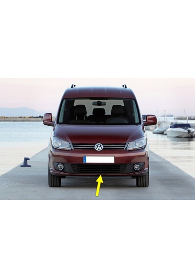 VW Caddy 2011-15 Ön Tampon Alt Orta Izgara Kromsuz Tip 1T0853677C