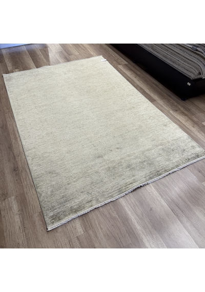 Hoom Rugs Overdye Ovr03 Krem Bej Doğal Bambu & Viskon Modern Salon Halısı Krem Bej