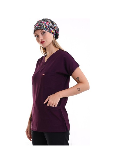 Bflex Soft Yarasa Kol Tek Üst - 6409 Mürdüm Soft-7385
