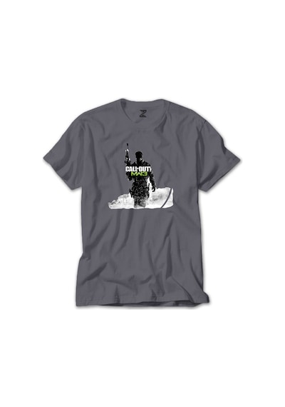 Call Of Duty Silhouette M3 Gri Tişört