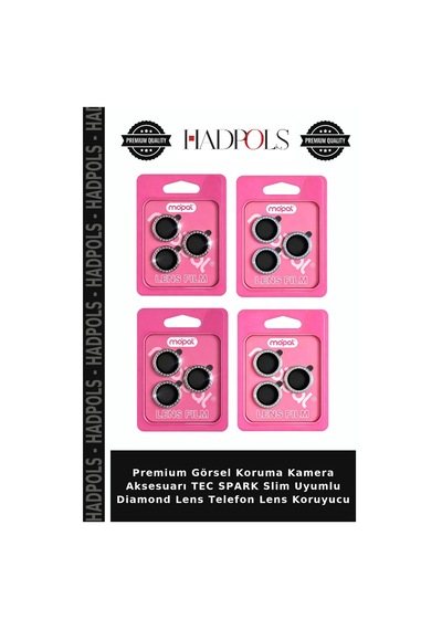 Premium Görsel Koruma Kamera Aksesuarı Tec Spark Slim Uyumlu Diamond Lens Telefon Lens Koruyucu
