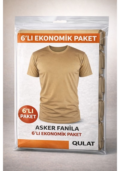Qulat Asker Fanila 12'li Ekonomik Paket-bedelli Askerler İçin Uygundur Haki