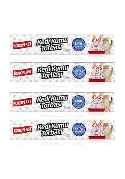 Koroplast Extra Güçlü Kedi Kumu Torbası 82x50 Cm 7 Li X 4 Paket