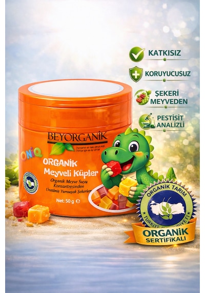 Organik Meyveli Küpler 50 G