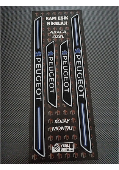 Peugeot 607 Piano Black Kapı Eşiği 4'lü Set