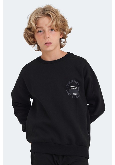 Slazenger Lone 2 Li Set Unisex Çocuk Siyah -taş Gri Sweatshirt Siyah -taş Gri