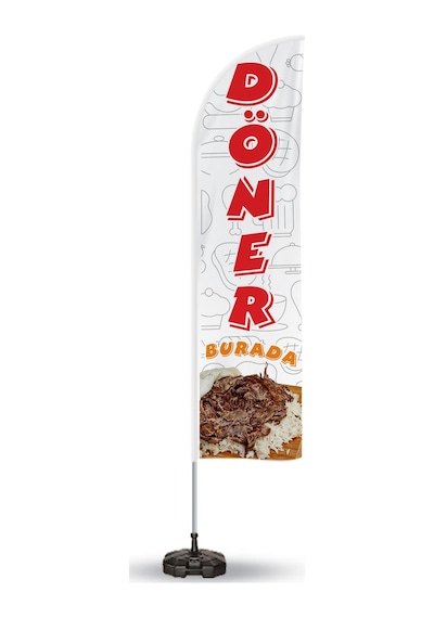 Döner Temalı Yelken ve Reklam Bayragı