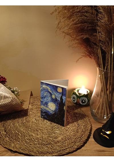 Yıldızlı Gece Not Defteri Çizgisiz Sert Kapak Diğer