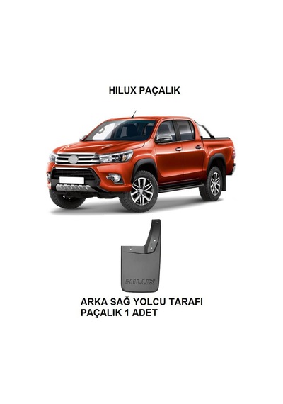 Toyota Uyumlu Hilux 2015-2021 Paçalık Tozluk 1 Parça Arka Sağ Yolcu