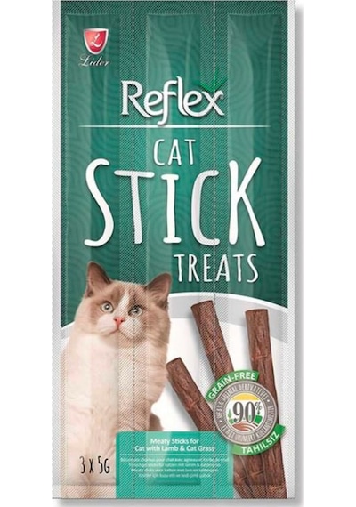 Reflex Cat Stick Treats Kuzu Etli Kedi Ödül Çubukları 3 x 5 G