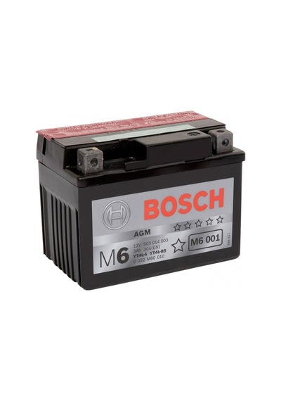Bosch 3 Ah M6001 Yt4l-bs Motosiklet Aküsü