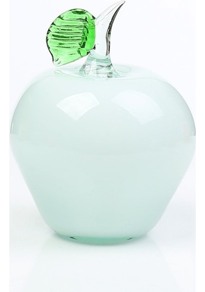 Vitale Murano Dekoratif Cam Beyaz Elma Ak.evd0004