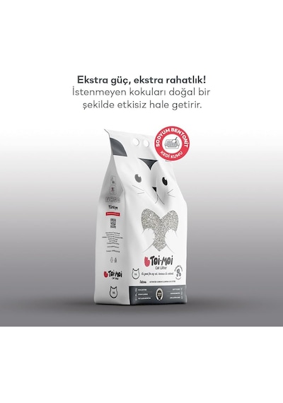 Toi Moi 2'li Avantajlı Paket - Aktif Karbonlu Sodyum Bentonit Kedi Kumu 2x10 Kg