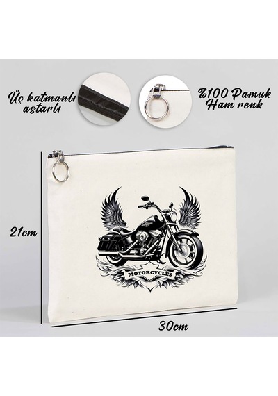 Tattoo Tablet/portföy Çanta - Astarlı 30x21 Cm Beyaz - No.05 Beyaz