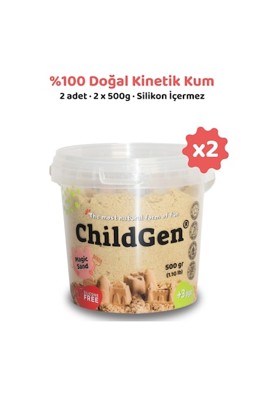 Doğal Kinetik Oyun Kumu 2x500gr - Natural