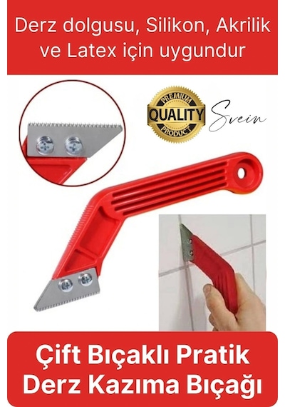 Kolay Kullanım Metal Derz Kazıma Aparatı Çift Bıçaklı Sert Zeminler İçin Beyazlatma Etkili Pratik