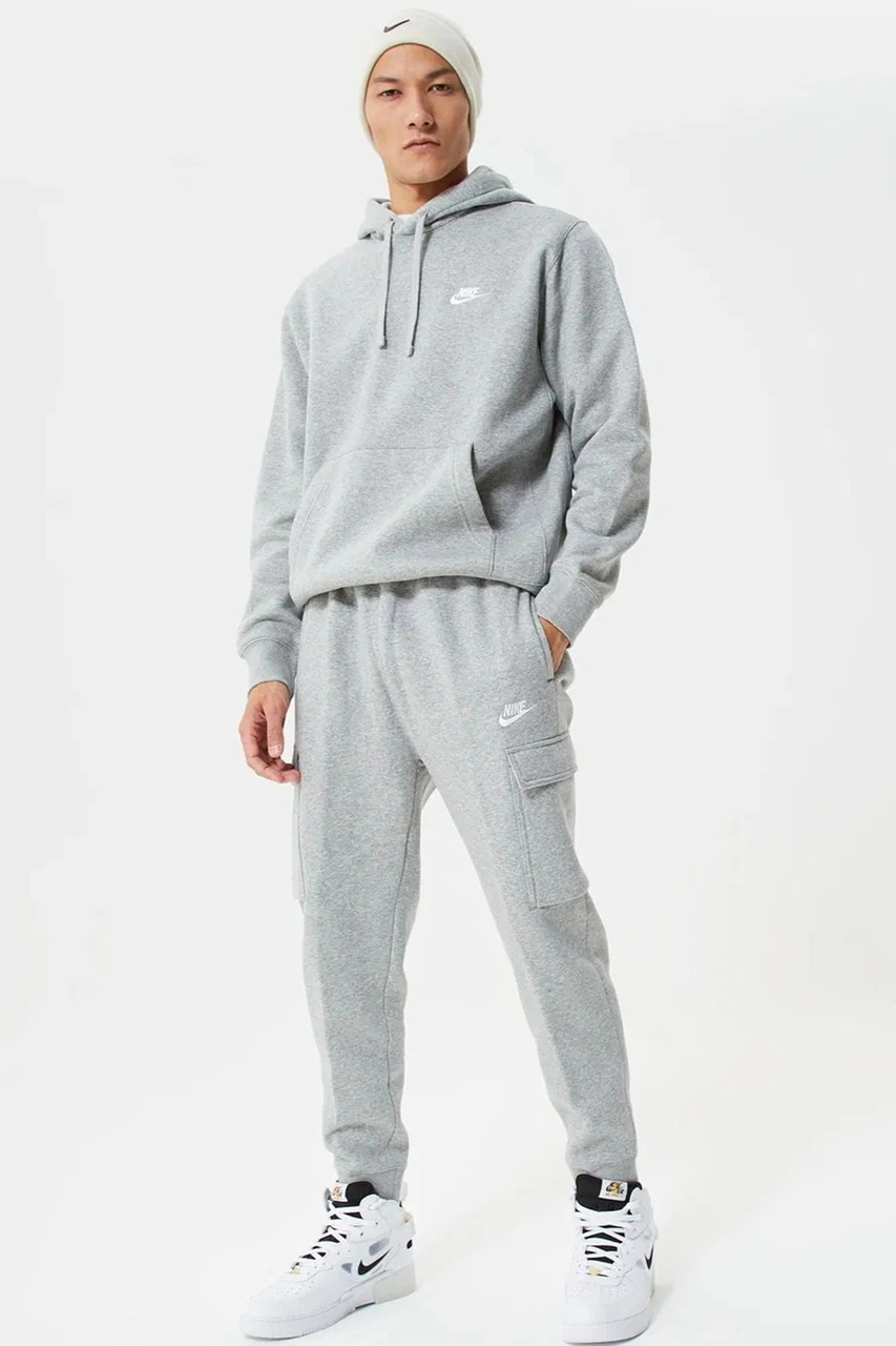 Nike Sportswear Club Fleece Taper Leg Sneaker Length Cargo Pant Erkek Pamuklu Kargo Eşofman Altı Gri Gri