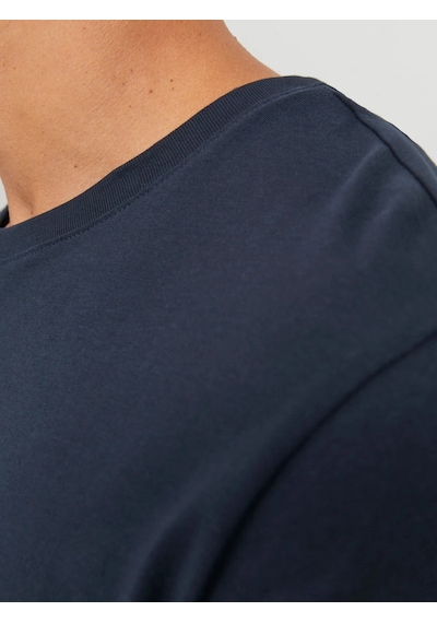 Jack & Jones Jack&jones 12156101 0 Yaka Erkek Basic Tshirt - Lacivert Lacıvert