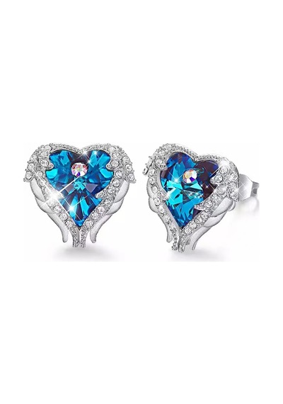 Monemel Kristal Taşlı Küpe Altın Kaplama E0706 Gümüş