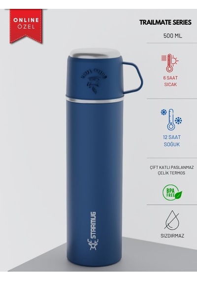 Trailmate Serisi Bardaklı 500 Ml Çelik Termos Acı Kahverengi 80914953