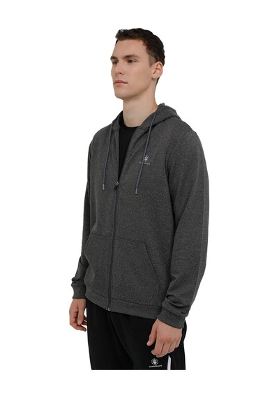 Lumberjack M Sn72 Basic Full Hoodie Antrasit Erkek Günlük Sweatsh Gri