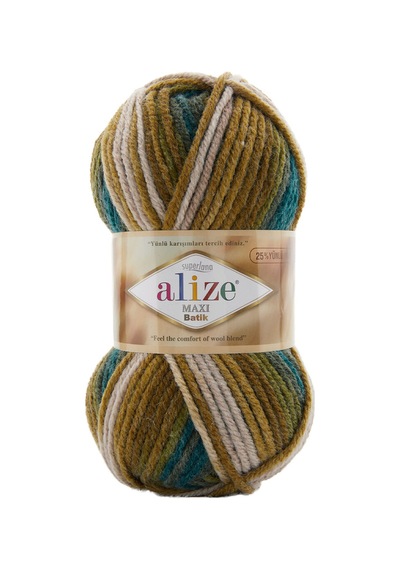 Superlana Maxi Batik 5 Li Paket Yeni Renk - 4684-kazak Hırka Ve Atkı İçin Kalın Örgü İpliği