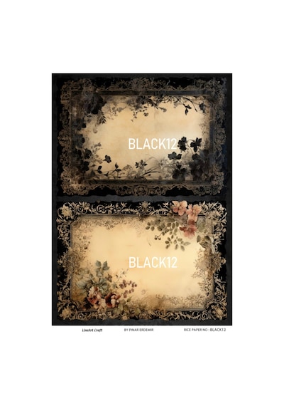 Lineart Pirinç Dekopaj Kağıdı Black12 29x42cm Beyaz - 713753098