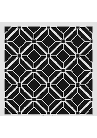 Ardışık Desen Stencil Şablon 25X25 R-052