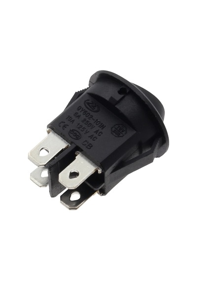 Ayt Ic-131-4 Yuvarlak Işıklı On Off Anahtar 4 Pin Aç Kapa Düğme Buton 23 Mm