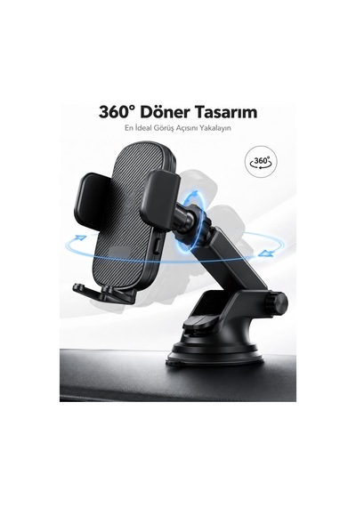 Araç Telefon Tutucu, Dashboard Ve Cam Uyumlu, Vakumlu 2 Mixed