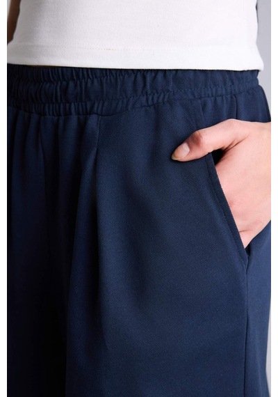 Defacto Standart Fıt Sporcu Kısa Paça Pike Şort H3269ax26spnv146 Lacivert-nv146