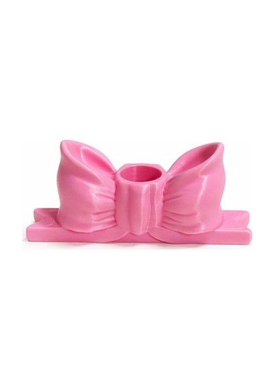 Pembe Fiyonk Mumluk Dekoratif Şamdan Mum Tutucu 11,5 Cm 1 Adet Pembe