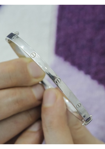Gümüş Rodyum Kaplamalı Kelepçe Bileklik