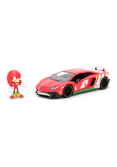 Jada Sonic The Hedgehog Knuckles Figürlü Lamborghini Aventador Sv Çok Renkli