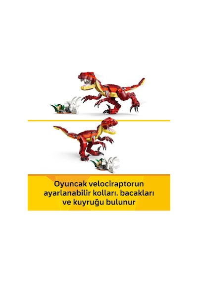 LEGO® Creator 3’ü 1 Arada Vahşi Dinozor 31379 – 8 Yaş ve Üzeri Çocuklar için Yaratıcı Oyuncak Yapım Seti (283 Parça)
